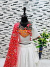 OC 176 Chanderi Printed Navratri Special Girls Wear Kids Lehenga Choli Wholesale Shop In Surat